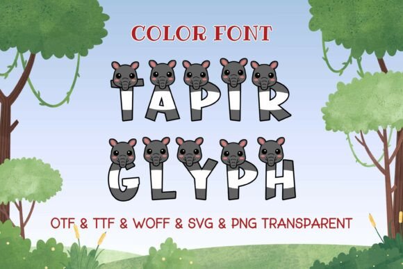 Bring Playful Charm to Your Projects with Tapir Glyph