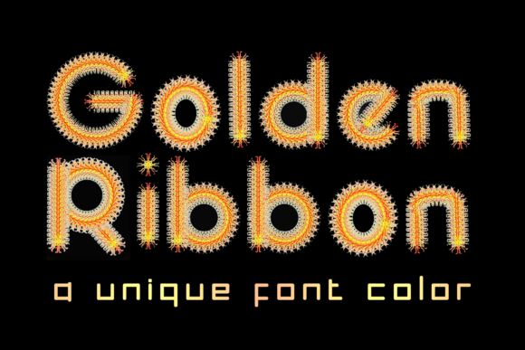 Golden Ribbon: A Color Font for Vibrant, Eye-Catching Designs