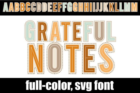 Grateful Notes: A Colorful Font for Autumn and Beyond