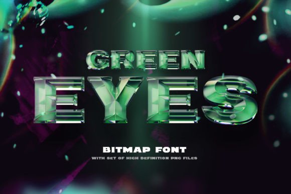Green Eyes: A Glossy, 3D-Rendered Font for Bold Creations