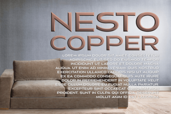 Nesto Copper: A Bold Metallic Typeface for Modern Design