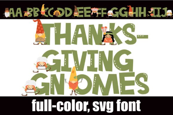 Thanksgiving Gnomes: A Playful Font for Festive Designs