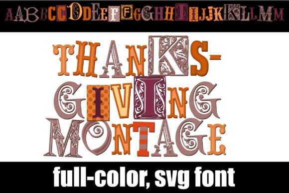 Thanksgiving Montage: A Color Font for Festive Projects