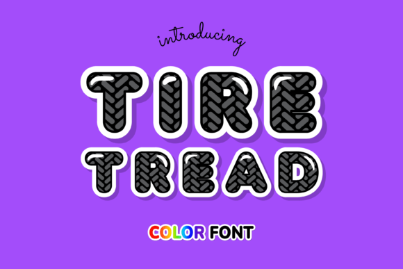 Tire Tread: The Color Font That Brings Rugged Texture to Your Designs