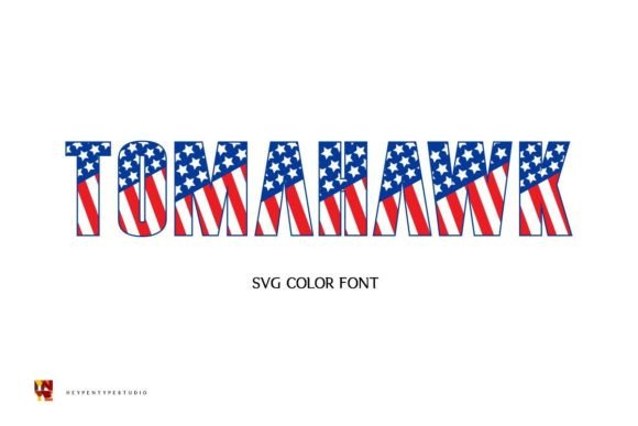 Tomahawk: A Bold Color Font for Patriotic American Designs
