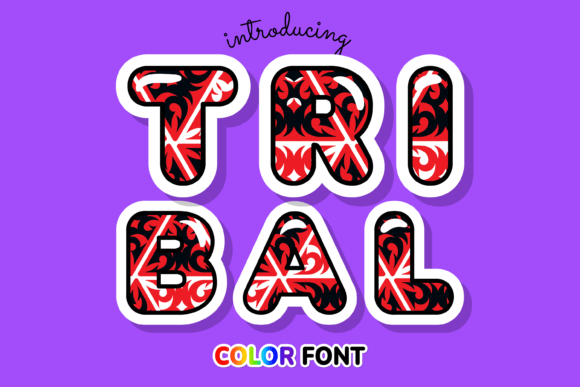 Tribal: A Color Font That Brings Ethnic Patterns to Your Designs