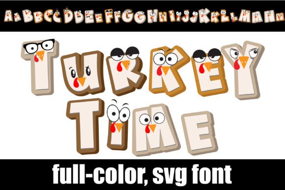 Turkey Time: The Festive Color Font for Standout Holiday Designs