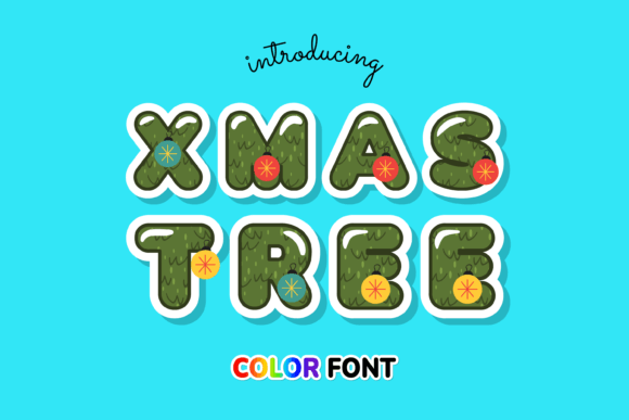 Xmas Tree: A Festive Color Font for Creative Projects